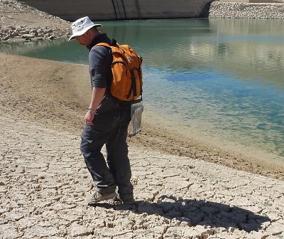 Picture of Jon Bridge on fieldwork in Jordan in 2013